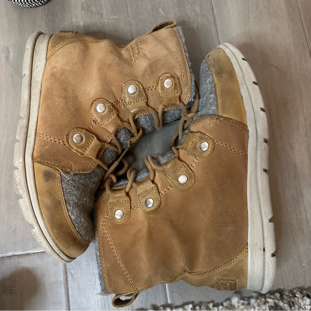 Sorel Explorer Joan Boots Women’s 8.5 Brown/grey - Picture 3 of 11